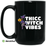 Thicc Witch Vibes Funny Bbw Redhead Witch Halloween Mug