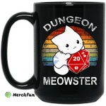 Dungeon Meowster Retro Vintage Funny Cat Mug