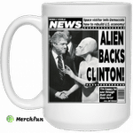 Vintage World News Alien Backs Clinton Mug