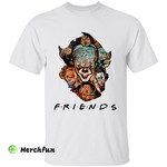 Pennywise Face Friends Squad Of Horror Movies Character Halloween T-Shirt