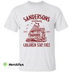 Hocus Pocus Wizard Witch Sanderson's House Bed And Breakfast Children Stay Free Halloween T-Shirt