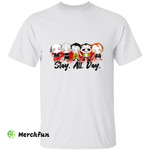 Cute Horror Movies Character Slay All Day Halloween T-Shirt