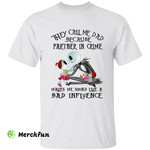 The Nightmare Before Christmas Jack Skellington And Children They Call Me Dad Because Partner In Crime Halloween T-Shirt