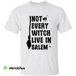 Not Every Witch Live In Salem Broomstick Black Cat Halloween T-Shirt