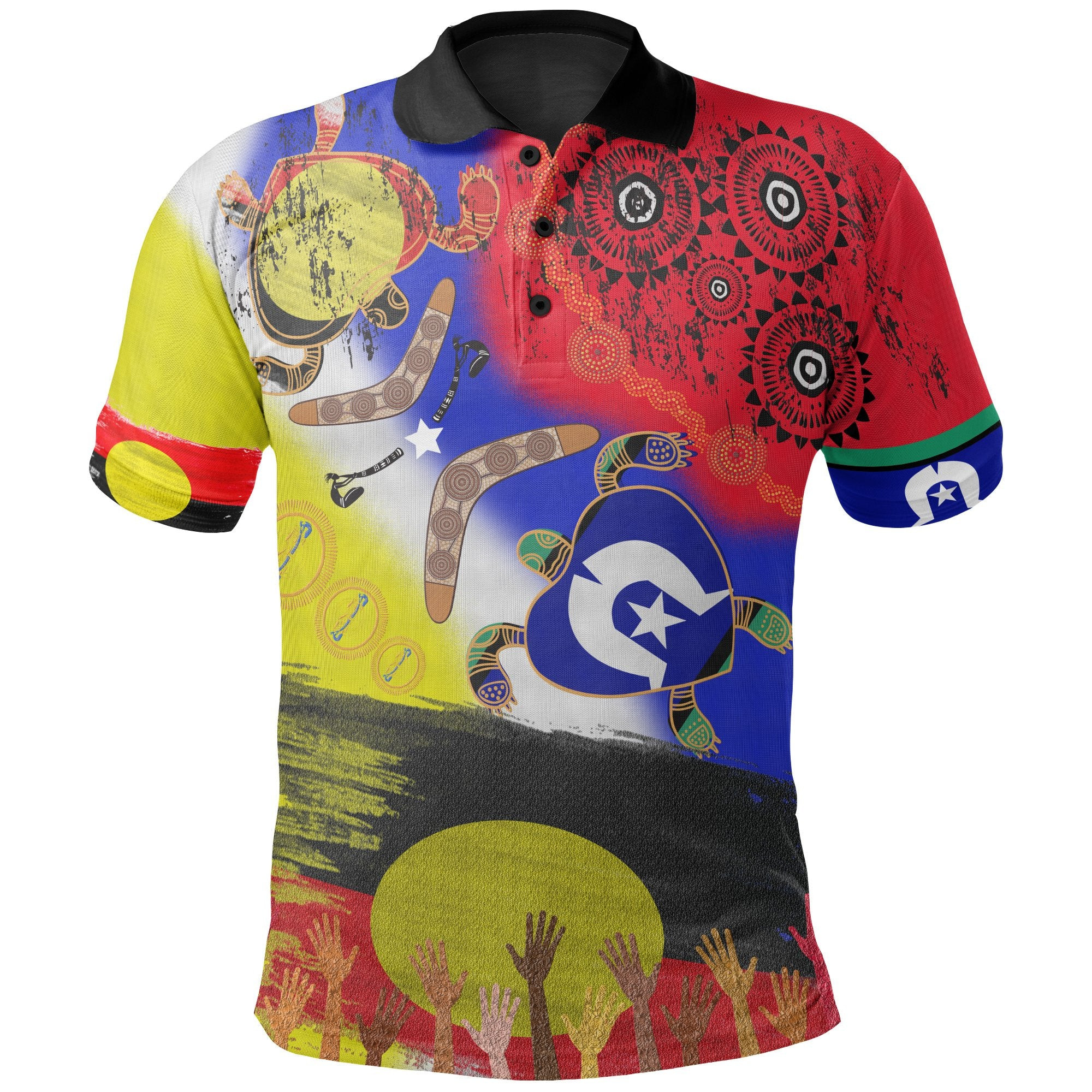 AIO Pride Aboriginal Polo Shirt, Australia Naidoc Week 2022 - AIO Pride