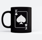 King of Spades Playing Card Halloween Costume Dark Ceramic Coffee Black Mugs