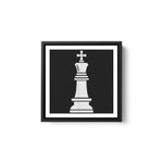 King White Chess Piece Halloween Costume Family or Group White Framed Square Wall Art