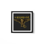 Land of Oz Wicked Witch Get My Flying Monkeys Wizard of OZ White Framed Square Wall Art