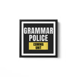 Lazy Halloween Costume Grammar Police White Framed Square Wall Art