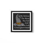 In My Defense Wiccan Witch White Framed Square Wall Art