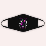 In October We Wear Pink - Breast Cancer- Halloween black cat Cloth Face Mask