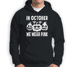 In October We Wear Pink Breast Cancer Halloween Pink Pumpkin Sweatshirt & Hoodie
