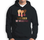 In October We Wear Pink Breast Cancer Halloween Sweatshirt & Hoodie