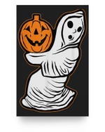 Ghost pumpkin Classic Halloween Costumes Funny Poster