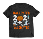 Ghost Pumpkin Mask Vaccination Halloween 2021 Vaccinated T-shirt