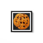 Giant Chocolate Chip Cookie White Framed Square Wall Art