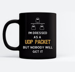 UDP Packet Ghost Halloween - Network Engineer Costume Ceramic Coffee Black Mugs