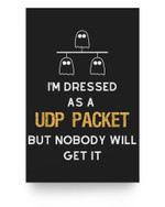 UDP Packet Ghost Halloween - Network Engineer Costume Poster