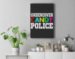 Undercover Candy Police Funny Halloween Costume for Kids Men Premium Wall Art Canvas Decor