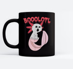 Booolotl Pastel Ghost Kawaii Axolotl Funny Halloween Costume Ceramic Coffee Black Mugs
