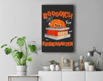 Booooks Pumpkin Book Lover Library Halloween Kindergarten Premium Wall Art Canvas Decor