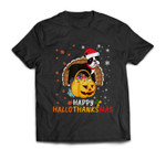 Boston Terrier Halloween And Merry Christmas Happy T-shirt