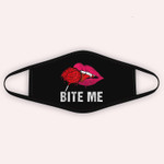 Bite Me Sexy Lips Vampire Fangs Halloween Cloth Face Mask