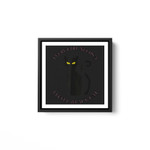 Black Cat - Every Girl Needs a Little Black Cat White Framed Square Wall Art
