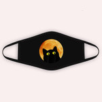 Black Cat Halloween Design Funny Cat Halloween Cloth Face Mask