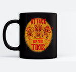 Attack of the Tikis Tropical Horror Movie Halloween Design Ceramic Coffee Black Mugs