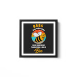 Awesome I Am Bee Retro Costume Funny Easy Halloween Gift White Framed Square Wall Art