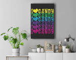 I Love Candy Halloween Party Funny Cute Gift Premium Wall Art Canvas Decor
