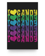 I Love Candy Halloween Party Funny Cute Gift Poster