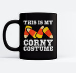 This Is My Corny Costume Halloween Candy Corn Ceramic Coffee Black Mugs
