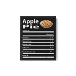 Funny Apple Pie Nutrition Fact Thanksgiving Christmas Portait Framed Wall Art