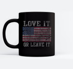 USA Love It Or Leave It Patriotic Retro Fade Mugs
