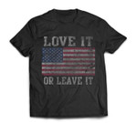 USA Love It Or Leave It Patriotic Retro Fade T-shirt