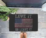 USA Love It Or Leave It Patriotic Retro Fade Doorrmat
