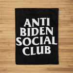 Anti Biden Social Club Fleece Blanket