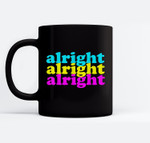 Bright Neon Colours Pink Blue Yellow Alright 70s 80s Mugs