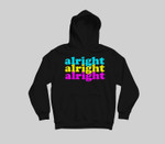 Bright Neon Colours Pink Blue Yellow Alright 70s 80s Youth Hoodie & T-Shirt