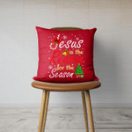 Christian Jesus The Reason Christmas Stocking Stuffer Gifts Canvas Throw Pillow