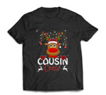 Cousin Crew Christmas Reindeer Santa Hat Matching Pajama T-shirt