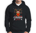 Cousin Crew Christmas Reindeer Santa Hat Matching Pajama Sweatshirt & Hoodie