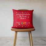 My Favorite Color Is Christmas Lights Funny Xmas Gifts Canvas Throw Pillow
