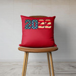 2022 American Flag New Years Eve Party Throw Pillow
