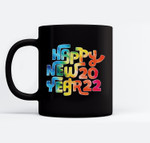 2022 Happy New Year 2022 New Years Eve Colorful Gifts Mugs