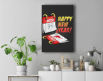 2022 Happy New Year Calendar New Year's Day 2022 Premium Wall Art Canvas Decor