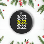 2022 New Years Eve Cool Party Family Pajamas NYE 2 Sides Ceramic Ornament