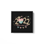 2022 New Year’s Eve Happy New Year 2022 Square Framed Wall Art